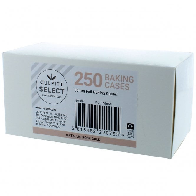Culpitt 250 Select Foil Baking Cases - Rose Gold