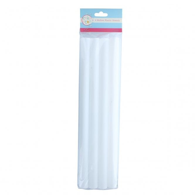 Cake Star 4 Hollow Plastic Dowels 