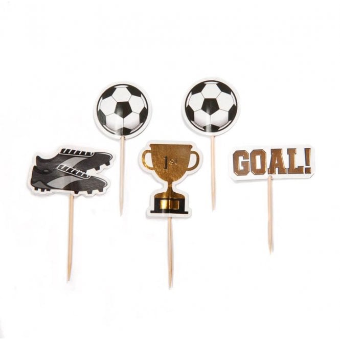 Anniversary House 12 Double Sided Football Themed Cupcake Picks