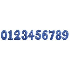 Blue Glitter Birthday Number Candles