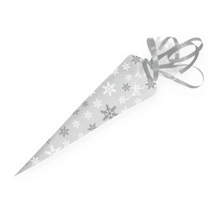 Anniversary House Cone Treat Bags - Christmas Snowflake