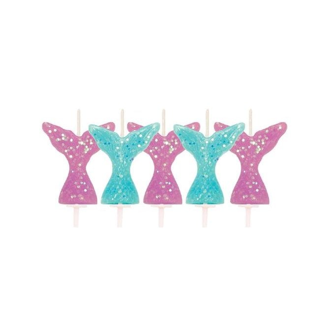Anniversary House Glitter Mermaid Tail Pick Candles