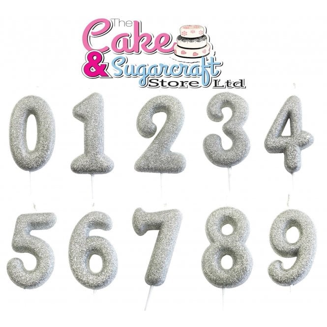 Anniversary House Silver Birthday Candles Numbers