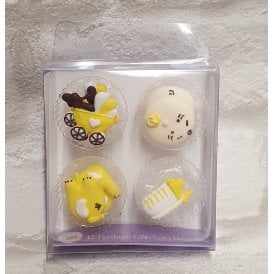 Baby Sugar Cupcake Toppers Yellow Set of 12