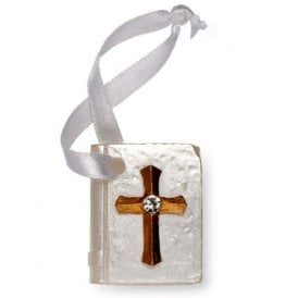 Bible Cake Topper - Ivory and Gold