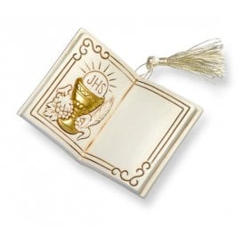 Bible Cake Topper - With Challis Gold and Ivory