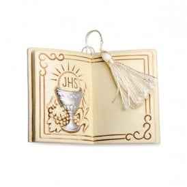 Bible Cake Topper - With Challis Silver and Ivory