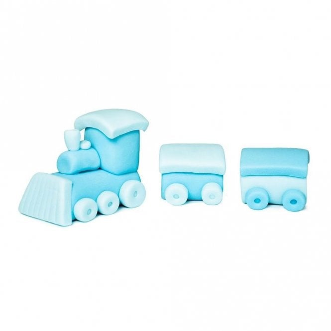 Blue Train Sugar Cake Topper