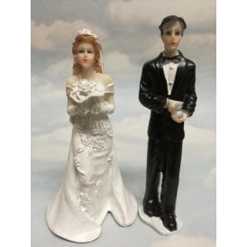 Bride and Groom Individually Standing