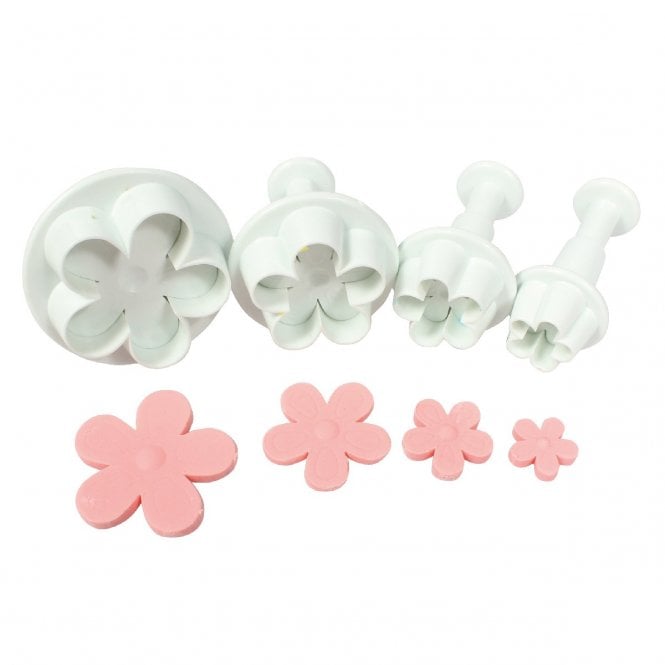 Cake Star 5 Petal Plunger Cutter - 4 Set