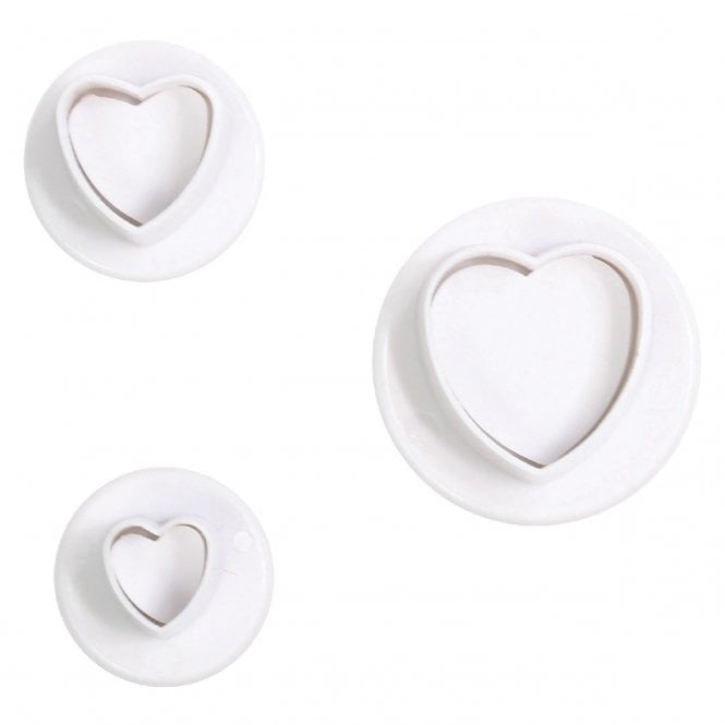 Cake Star Heart Plunger Cutter 3 Piece Set