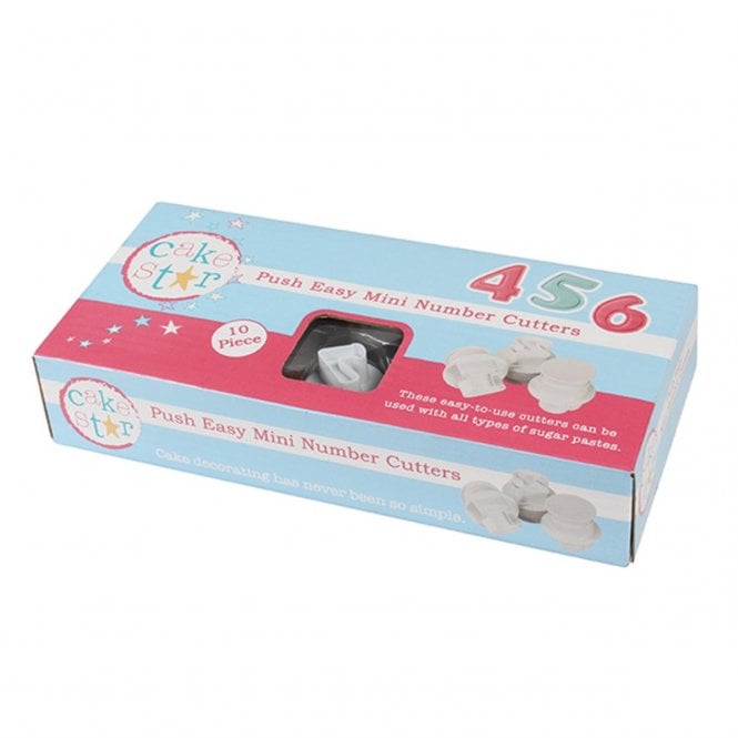 Cake Star Push Easy Cutters - Numbers - 10 Piece