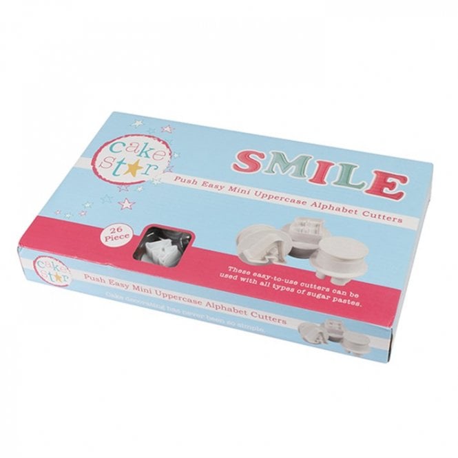 Cake Star Push Easy Mini Uppercase Alphabet Cutters 26 Piece