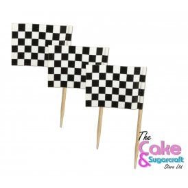 Checkered Flag Racing Picks Black and White