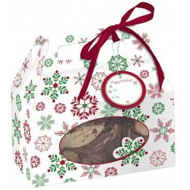 Christmas Treat Box with Tag Snowflake Gift Box