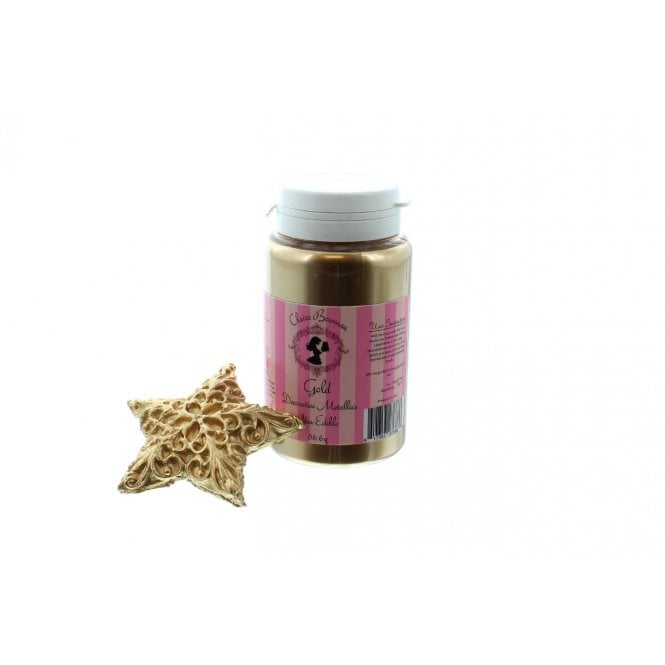 Claire Bowman Cake Lace Metallic Lustre Dust Gold