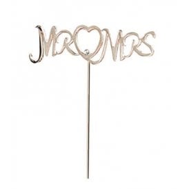 Rose Gold Mr & Mrs Cake Topper