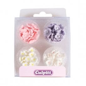 100 Multi Mini Flower Sugar Decorations