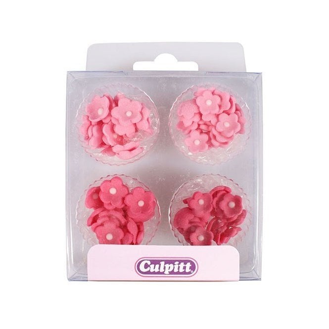 Culpitt 100 Pink Mini Flower Sugar Decorations