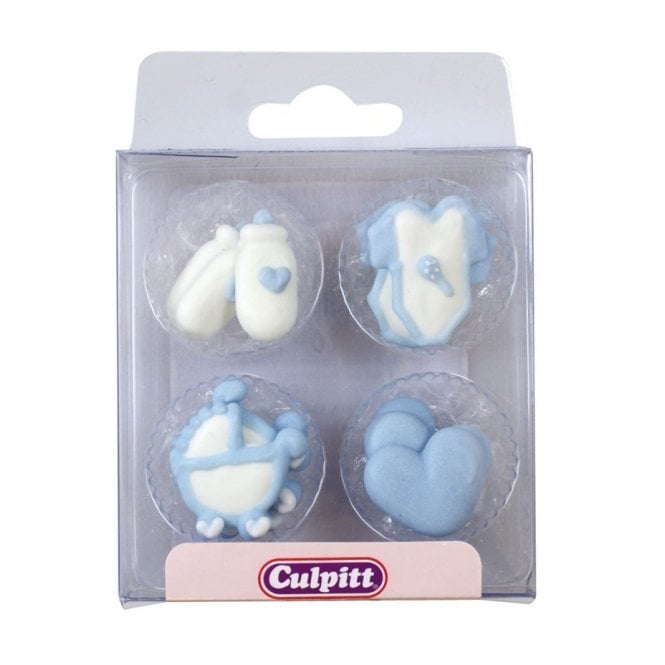 Culpitt 12 Baby Blue Sugar Decorations