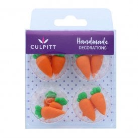 12 Carrot Sugar Decorations