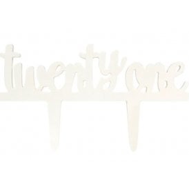 21 Written Topper - Non-Edible Hard Sugar