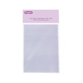 50 Clear Gift Bags With Ties 120mm x 170mm