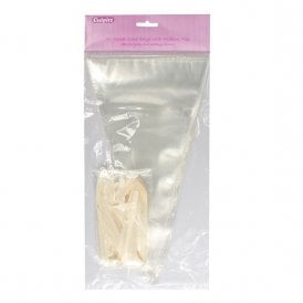 50 Sweet Cone Bags with Ribbon Ties