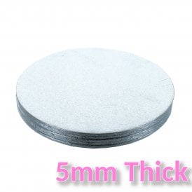 5mm Thick Round Silver Cake Boards