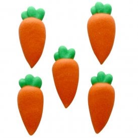 60 x Carrot Sugar Decorations
