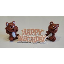 Bears With Happy Birthday Motto