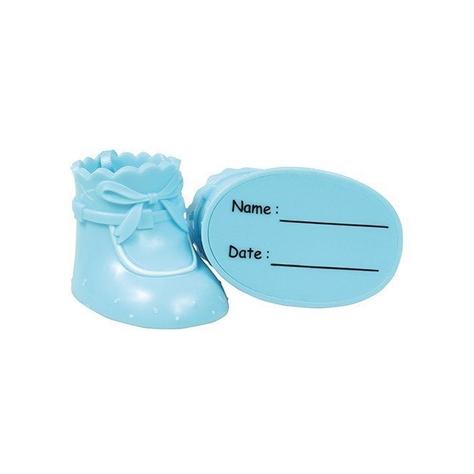 Culpitt Blue and White Baby Booties