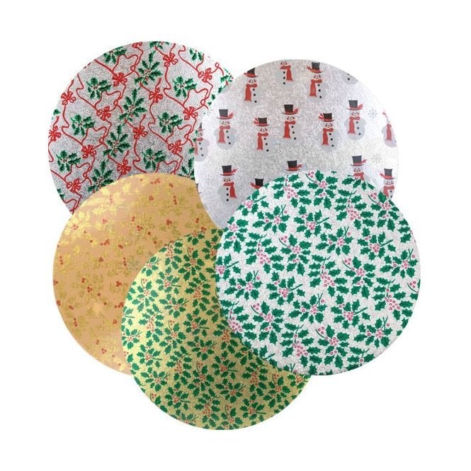 Culpitt Christmas Cake Cards - Double Thick (3mm) - 10 inch Round