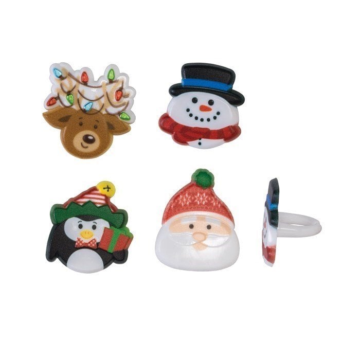 Culpitt Christmas Novelty Rings - Pack of 8