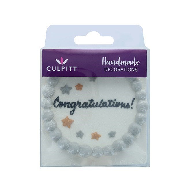 Culpitt Congratulations Sugar Plaque 75mm