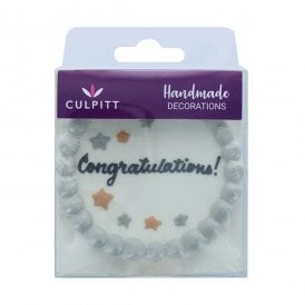 Congratulations Sugar Plaque 75mm