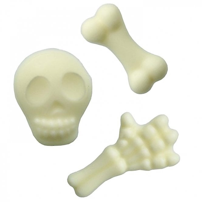 Culpitt Edible Sugar Bone Skull and Skeleton Hand Decorations