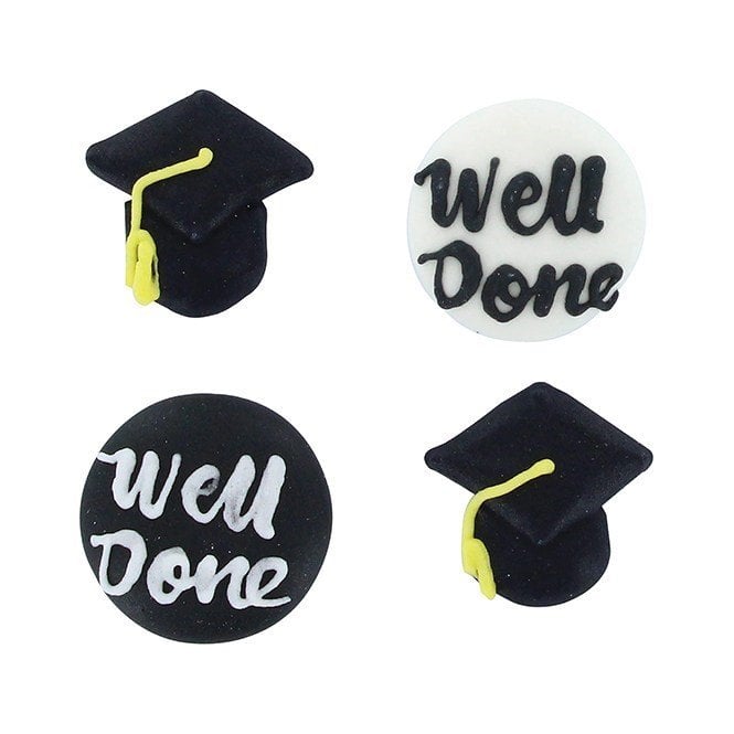 Culpitt Graduation Sugar Decorations Cupcake Toppers 