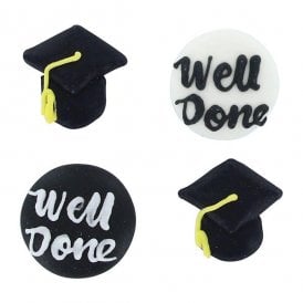Graduation Sugar Decorations Cupcake Toppers 