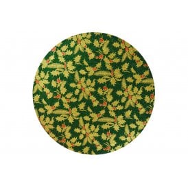 Green Holly Cake Drum 8 inch Round
