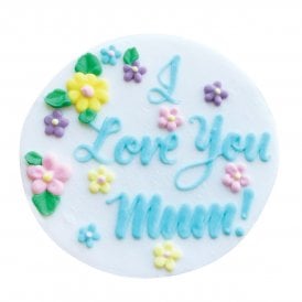 I Love Mum Gumpaste Plaque 
