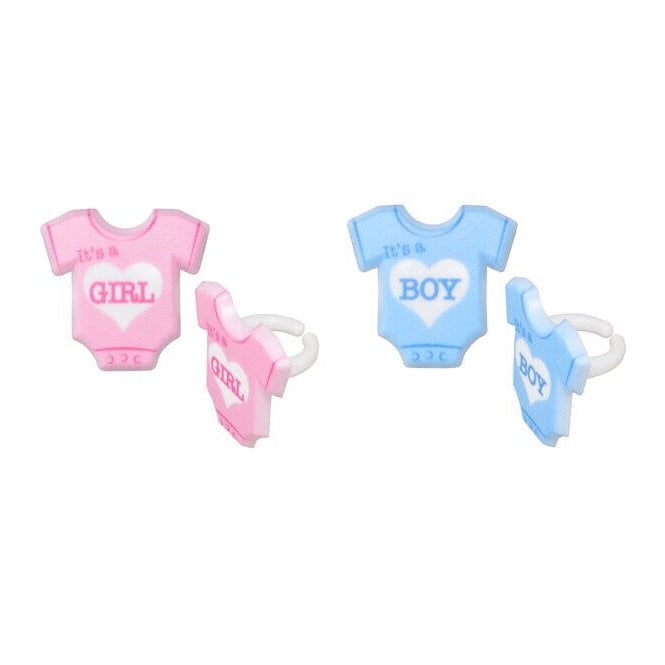 Culpitt It's a Boy / It's a Girl Ring Cupcake Topper