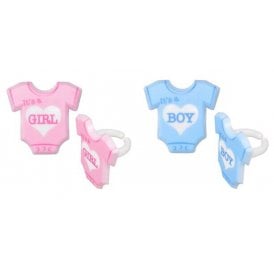 It's a Boy / It's a Girl Ring Cupcake Topper