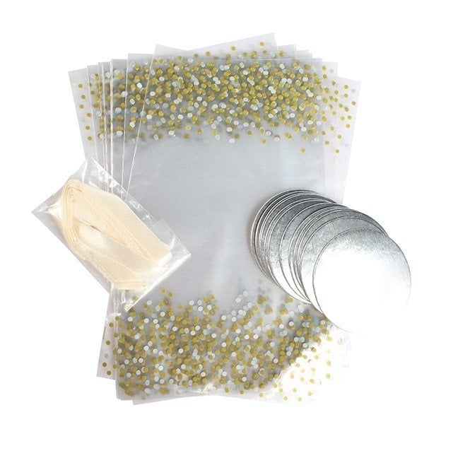 Culpitt Printed Metallic Spot Cupcake Bags
