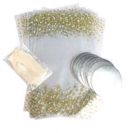 Printed Metallic Spot Cupcake Bags