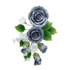 Silver Roses Spray Hard Sugar 