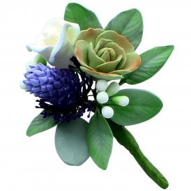 Thistle And Rose Sugar Flower Spray 