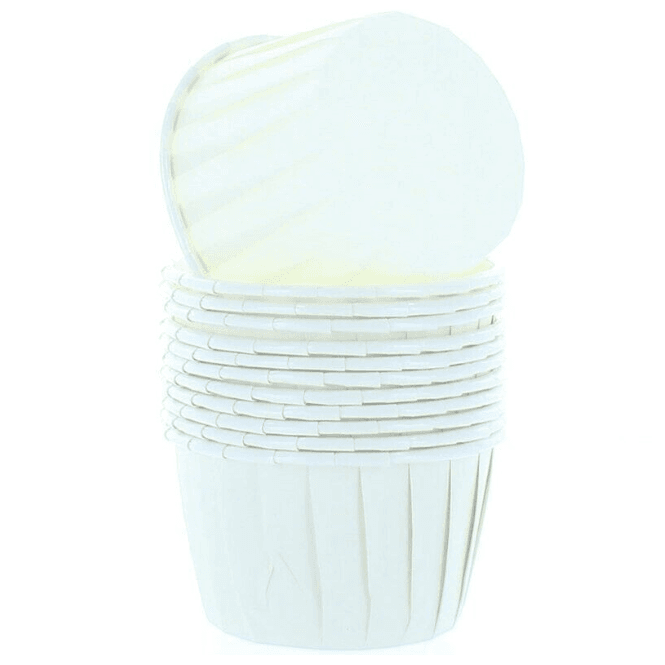 Culpitt White Baking Cups - Bulk Pack Of 100 Cake Decorating Cupcake Cases