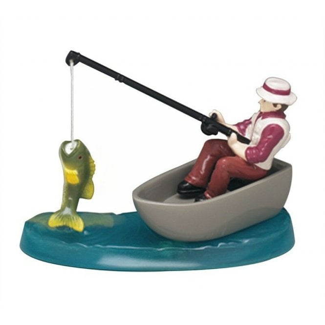 Deco Republic Fisherman in Boat with Swinging Fish 