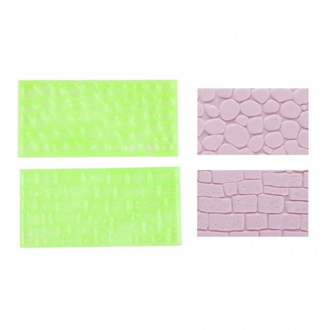 FMM Stone Wall and Cobblestone Impression Mats - Set 2